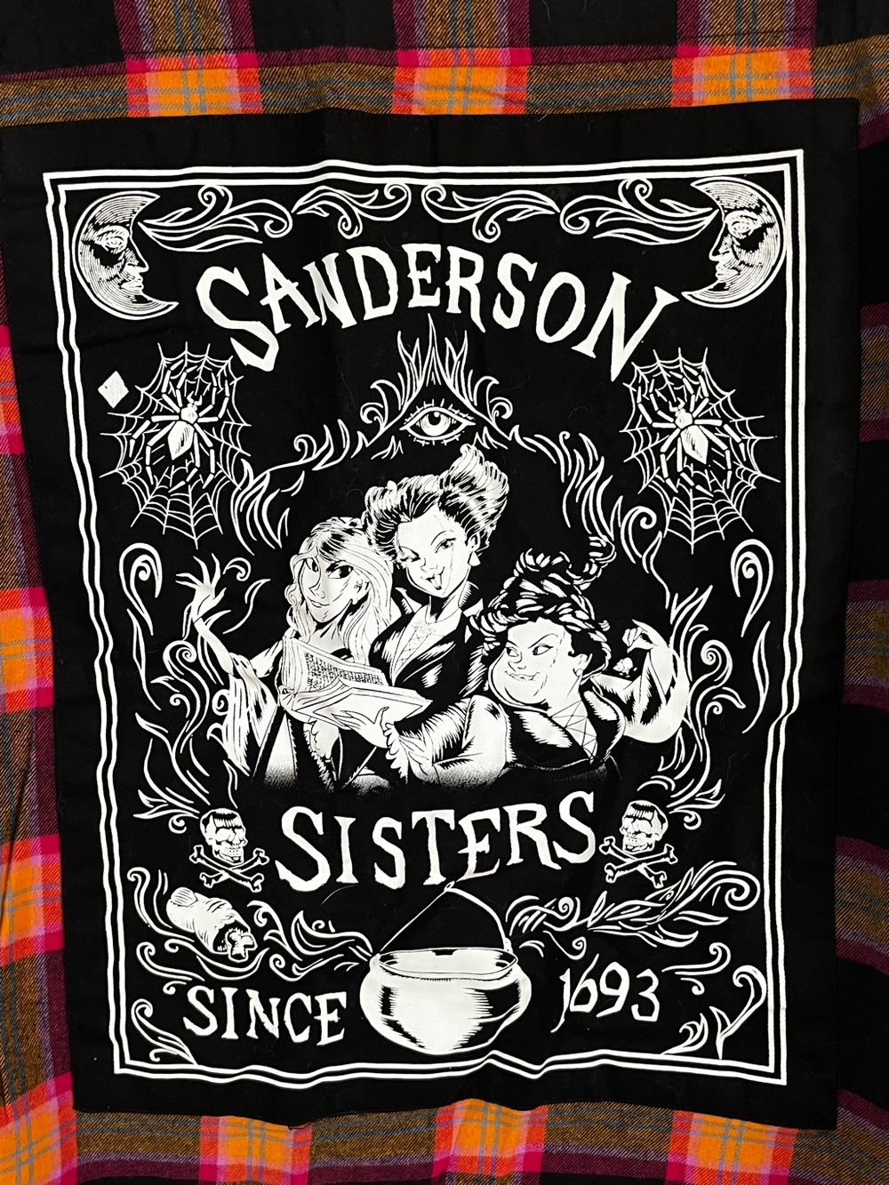 Disney Our Universe Hocus Pocus Plaid Flannel Sanderson Sister Shirt - Picture 2 of 5
